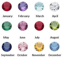 Load image into Gallery viewer, Big Sister, Middle Sister, Little Sister Heart Pendant Necklace with Birthstone Charm
