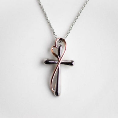 Heart Cross Pendant Necklace
