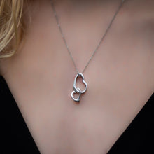 Load image into Gallery viewer, Sterling Silver Double Heart Necklace
