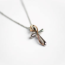Load image into Gallery viewer, Heart Cross Pendant Necklace
